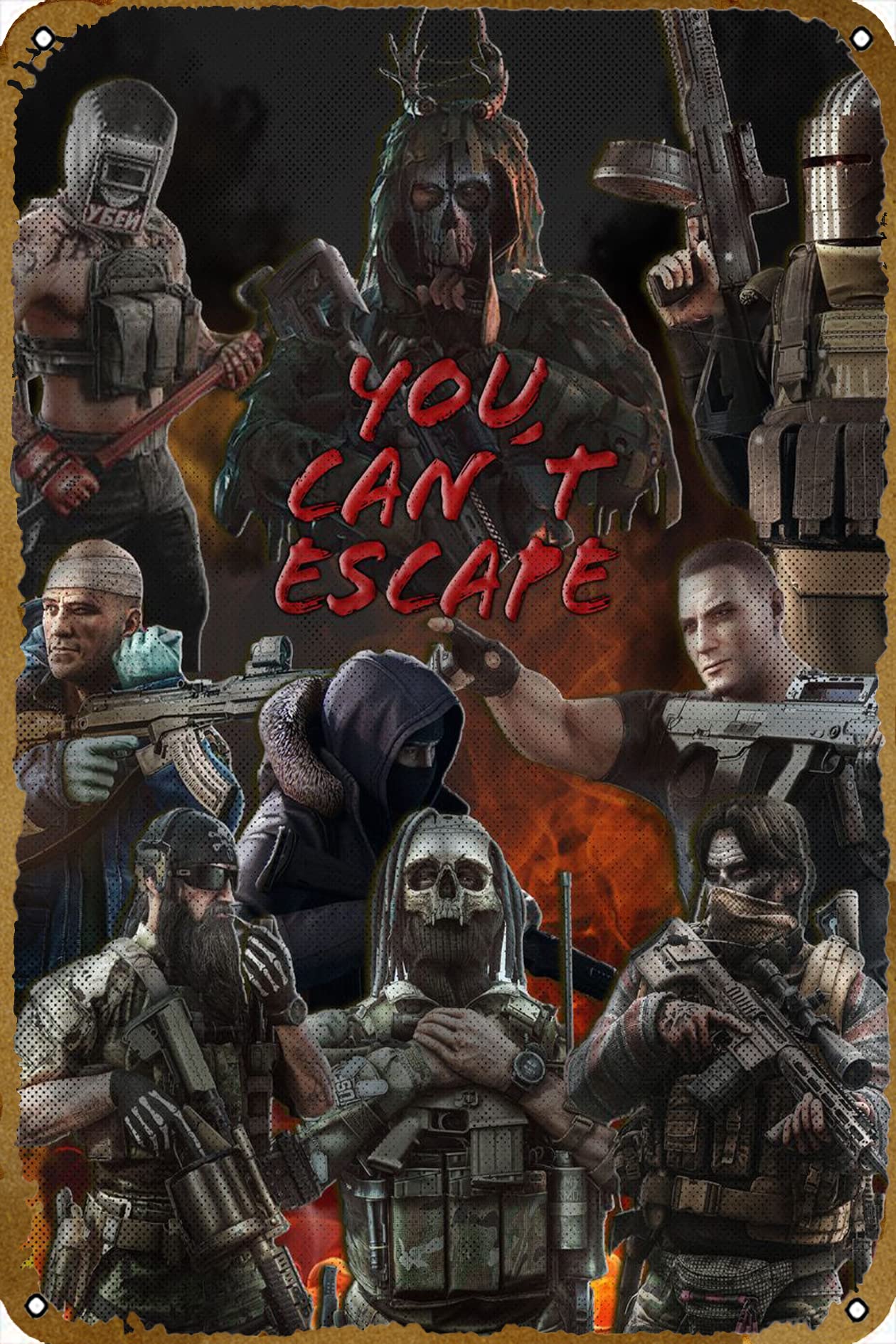 Amazon.com: Escape from Tarkov Bosses Game Poster Metal Tin Sign